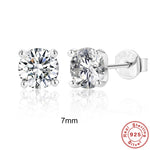 S925 Sterling Silver 0.5–1.2 Carat Four-Prong Ultra-Sparkling Moissanite Stud Earrings