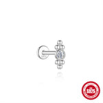 S925 Sterling Silver Moissanite Ear Stud(Single unit)