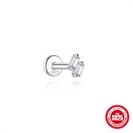 S925 Sterling Silver Moissanite Ear Stud(Single unit)