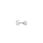 S925 Sterling Silver Moissanite Threaded Cartilage Stud(Single unit)