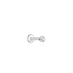 S925 Sterling Silver Moissanite Threaded Cartilage Stud(Single unit)