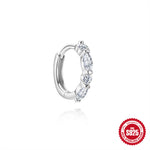 S925 Sterling Silver Moissanite Smooth-Finish Earrings(Single unit)