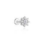 Authentic 925 Sterling Silver Geometric Earrings with D-Color Moissanite(Single unit)