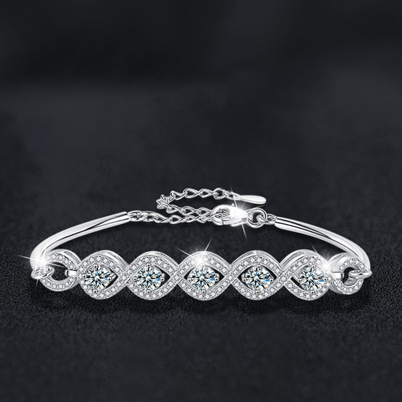 S925 Sterling Silver Moissanite Bracelet