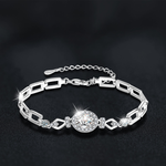 S925 Sterling Silver & Moissanite Oval Bracelet