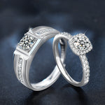 S925 Sterling Silver Moissanite Ring Couple Rings