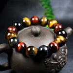Natural Multi-colored Tiger's Eye Bracelet