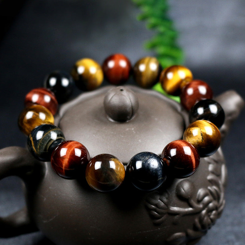 Natural Multi-colored Tiger's Eye Bracelet