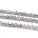 Grey Moonstone/Labradorite Round Bead (Straight-Drilled)