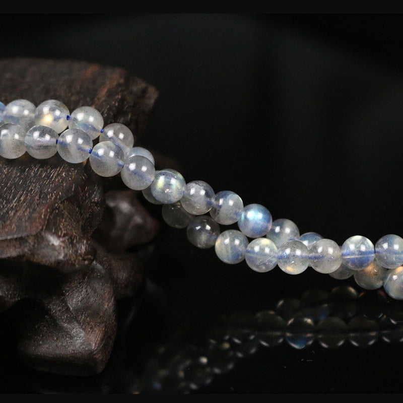 Grey Moonstone/Labradorite Round Bead (Straight-Drilled)