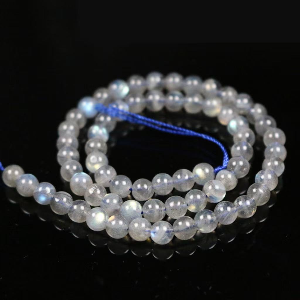 Grey Moonstone/Labradorite Round Bead (Straight-Drilled)
