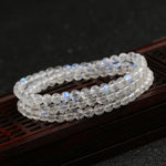 Natural Moonstone Three-Wrap Bracelet