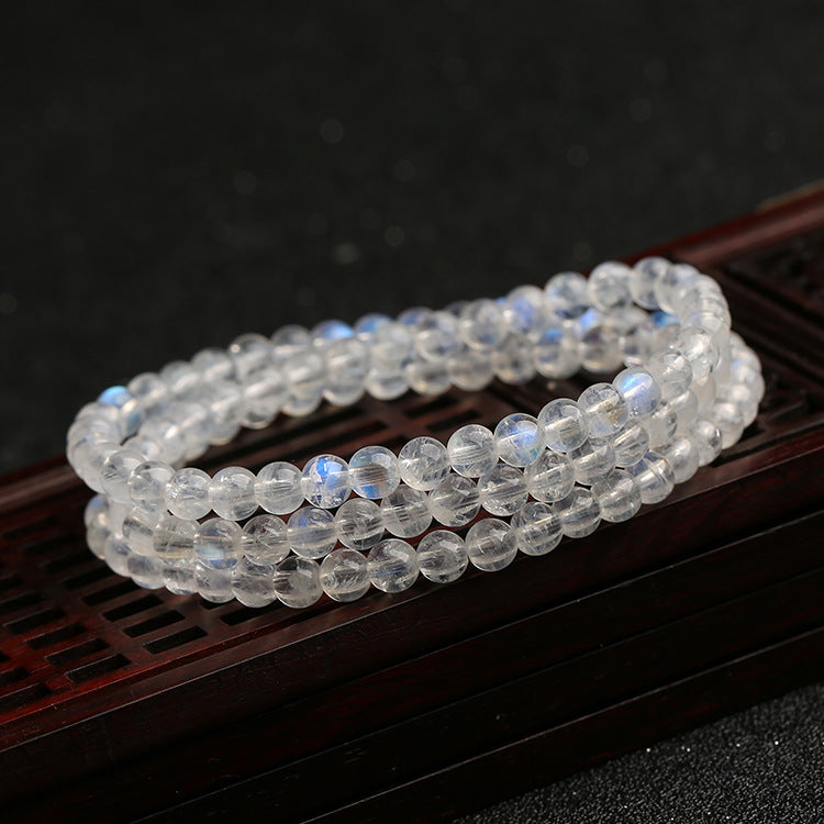 Natural Moonstone Three-Wrap Bracelet