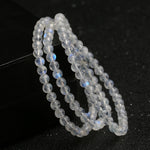 Natural Moonstone Three-Wrap Bracelet