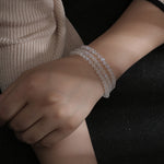 Natural Moonstone Three-Wrap Bracelet