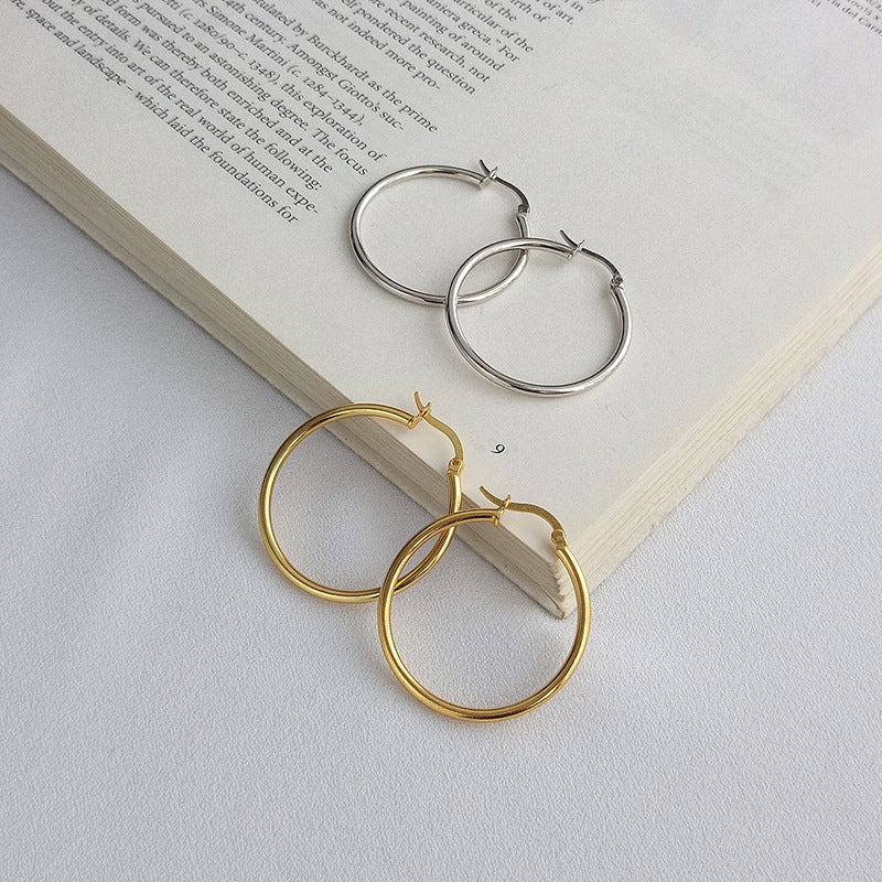 S925 Sterling Silver Oversized Hoop Earrings