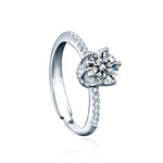 S925 Sterling Silver "Always By Your Side" Moissanite Couple Ring