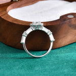 S925 Sterling Silver Ice Cube Moissanite Engagement Ring