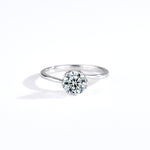 S925 Sterling Silver Snowflake Irregular Moissanite Engagement Ring