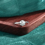 S925 Sterling Silver Snowflake Irregular Moissanite Engagement Ring