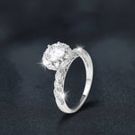 S925 Sterling Silver "Snow Queen" Moissanite Ring