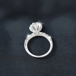 S925 Sterling Silver "Snow Queen" Moissanite Ring