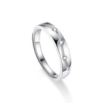 S925 Sterling Silver Moissanite Fated Love Couple Ring