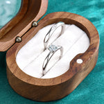 S925 Sterling Silver Diamond Rhombus Couple Ring