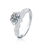 S925 Sterling Silver Bridal Bouquet Moissanite Engagement Ring