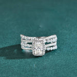 S925 Sterling Silver Star Ring Light Exquisite Moissanite Ring