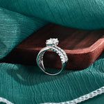 S925 Sterling Silver Star Ring Light Exquisite Moissanite Ring
