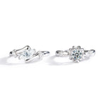 S925 Sterling Silver Moissanite First Love Forever Couple Ring