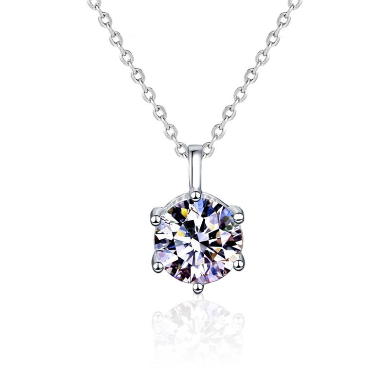 S925 Sterling Silver Moissanite True Love Forever Necklace
