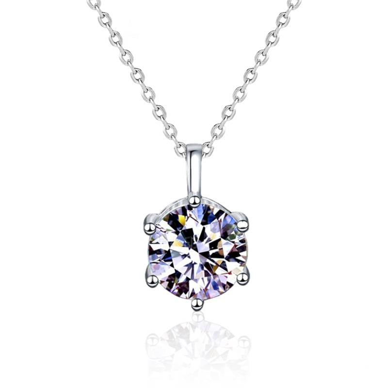 S925 Sterling Silver Moissanite True Love Forever Necklace