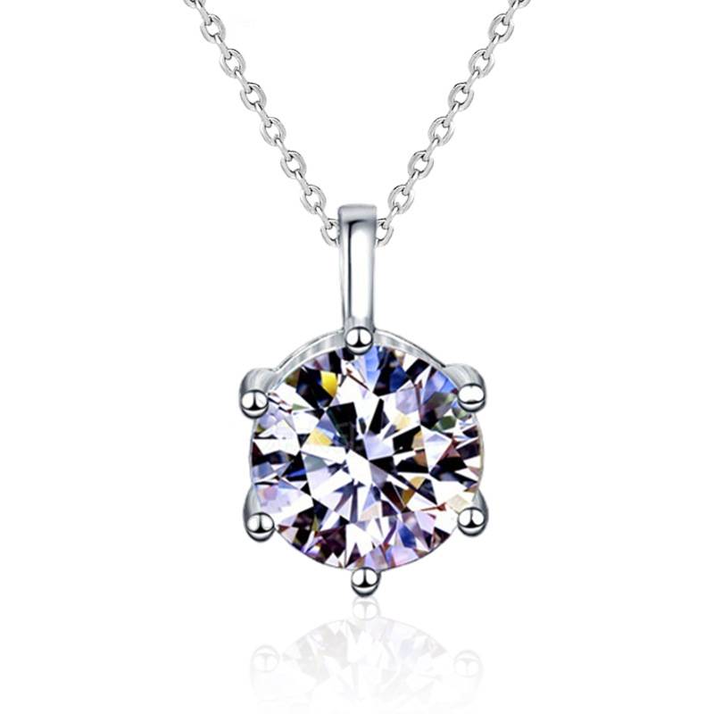 S925 Sterling Silver Moissanite True Love Forever Necklace