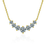 925 Sterling Silver Seven Moissanite Necklace