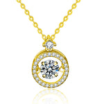 S925 Sterling Silver Moissanite Pulsatile Heart Necklace