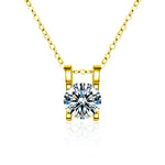 S925 Sterling Silver Moissanite Bull Head Necklace