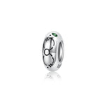 S925 Sterling Silver 12 Constellation Zircon Spacer Beads Pendant