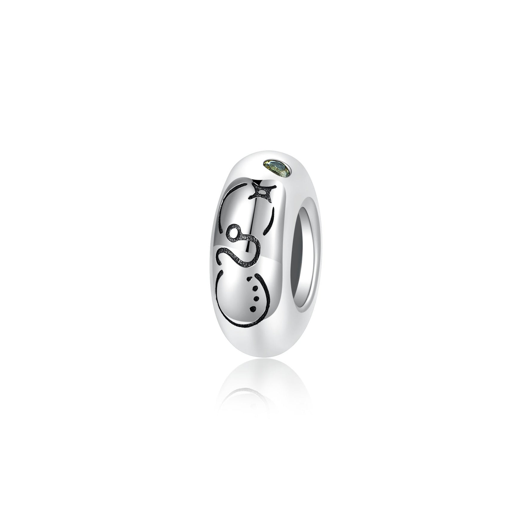 S925 Sterling Silver 12 Constellation Zircon Spacer Beads Pendant