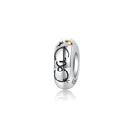 S925 Sterling Silver 12 Constellation Zircon Spacer Beads Pendant