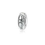 S925 Sterling Silver 12 Constellation Zircon Spacer Beads Pendant