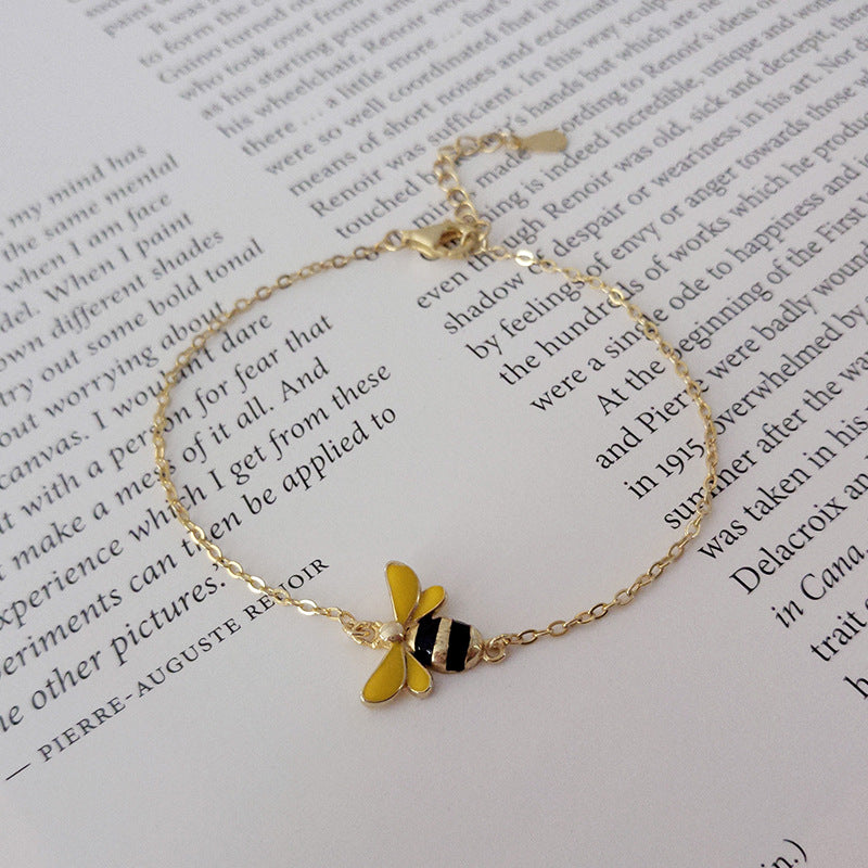 S925 Silver Little Bee Bracelet