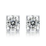 S925 Silver Moissanite "Bull Head" Stud Earrings
