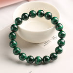 Raw Green Crystal and Malachite Bracelet