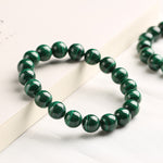 Raw Green Crystal and Malachite Bracelet