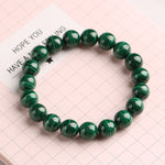 Raw Green Crystal and Malachite Bracelet