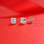 S925 Silver Moissanite "Bull Head" Stud Earrings