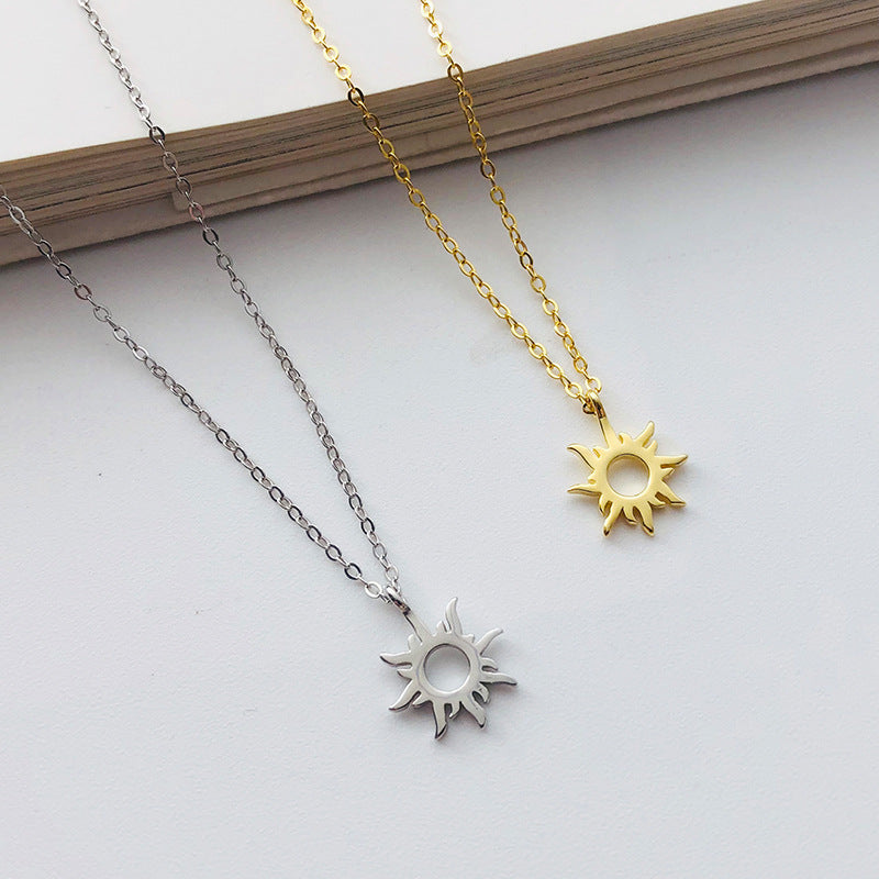 S925 Sterling Silver Sun Necklace