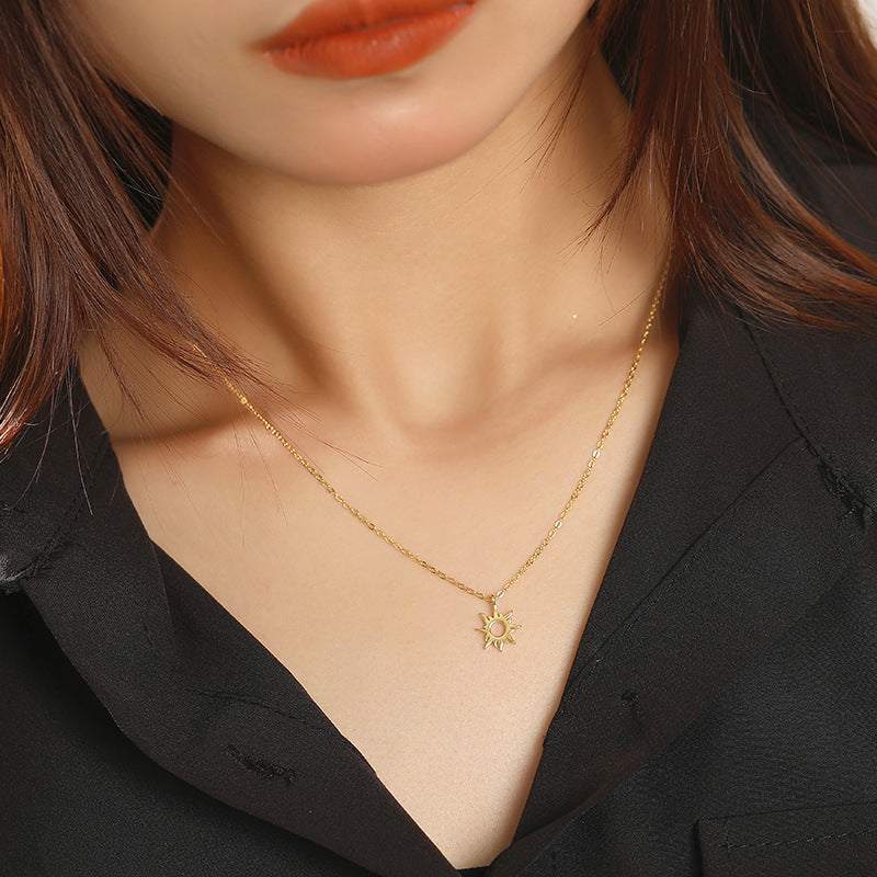S925 Sterling Silver Sun Necklace